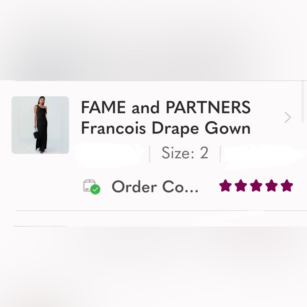FAME and PARTNERS Francois Drape Gown - Picture 4 of 9
